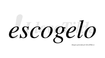 Escogelo  no lleva tilde con vocal tónica en la segunda «e»