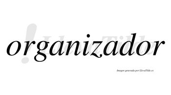 Organizador  no lleva tilde con vocal tónica en la segunda «o»