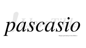 Pascasio no lleva tilde con vocal tónica en la segunda «a»