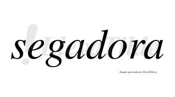 Segadora  no lleva tilde con vocal tónica en la «o»