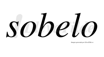 Sobelo no lleva tilde con vocal tónica en la «e»