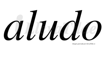 Aludo no lleva tilde con vocal tónica en la «u»