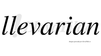 Llevarian no lleva tilde con vocal tónica en la primera «a»