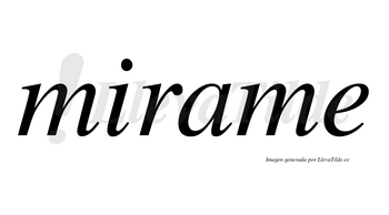 Mirame no lleva tilde con vocal tónica en la «a»