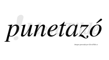 Punetazó lleva tilde con vocal tónica en la «o»