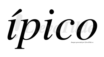 Ípico lleva tilde con vocal tónica en la primera «i»