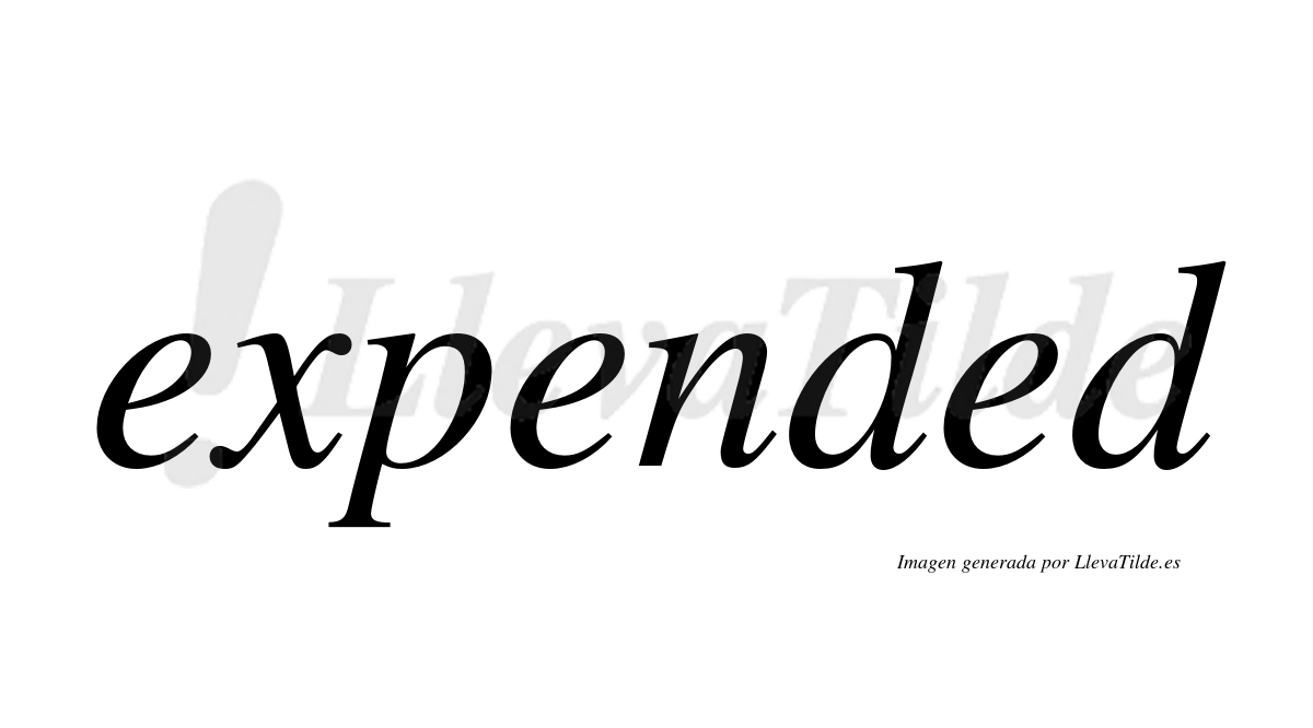 ¿Lleva tilde expended? | LlevaTilde.es