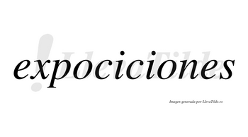 Expociciones  no lleva tilde con vocal tónica en la segunda «o»