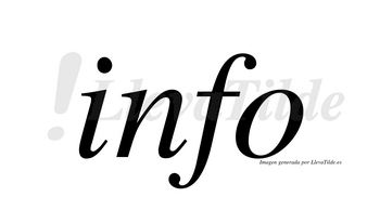 Info  no lleva tilde con vocal tónica en la «i»