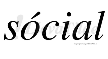 Sócial lleva tilde con vocal tónica en la «o»