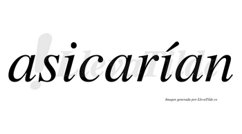 Asicarían  lleva tilde con vocal tónica en la segunda «i»