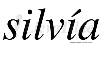 Silvía  lleva tilde con vocal tónica en la segunda «i»