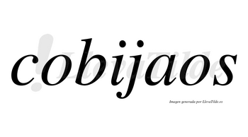 Cobijaos no lleva tilde con vocal tónica en la «a»