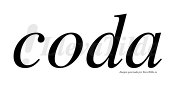 Coda no lleva tilde con vocal tónica en la «o»