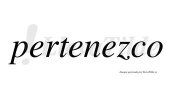 Pertenezco  no lleva tilde con vocal tónica en la tercera «e»