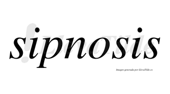 Sipnosis no lleva tilde con vocal tónica en la «o»