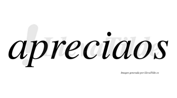 Apreciaos  no lleva tilde con vocal tónica en la segunda «a»