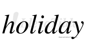 Holiday  no lleva tilde con vocal tónica en la «a»