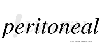Peritoneal  no lleva tilde con vocal tónica en la «a»