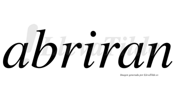 Abriran  no lleva tilde con vocal tónica en la «i»