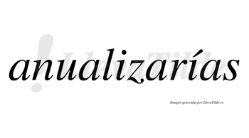 Anualizarías  lleva tilde con vocal tónica en la segunda «i»