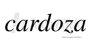 Cardoza  no lleva tilde con vocal tónica en la «o»