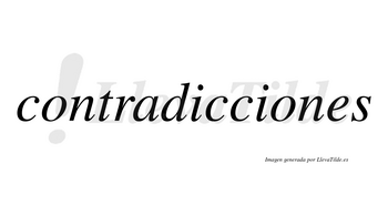 Contradicciones  no lleva tilde con vocal tónica en la segunda «o»