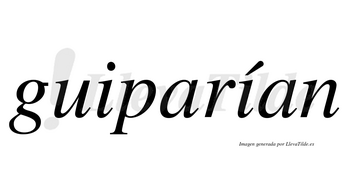 Guiparían  lleva tilde con vocal tónica en la segunda «i»