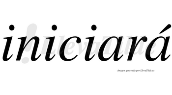Iniciará  lleva tilde con vocal tónica en la segunda «a»