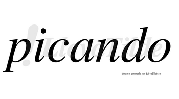 Picando  no lleva tilde con vocal tónica en la «a»