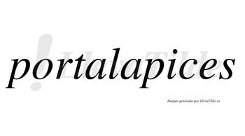 Portalapices  no lleva tilde con vocal tónica en la «i»