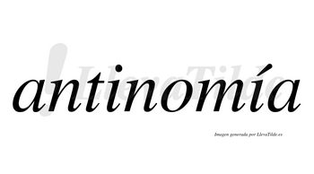 Antinomía  lleva tilde con vocal tónica en la segunda «i»