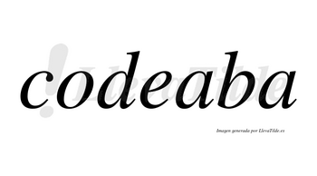 Codeaba no lleva tilde con vocal tónica en la primera «a»