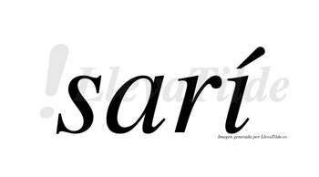 Sarí  lleva tilde con vocal tónica en la «i»