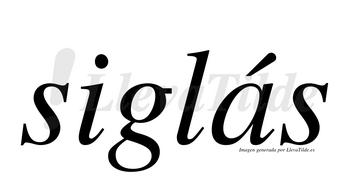 Siglás  lleva tilde con vocal tónica en la «a»