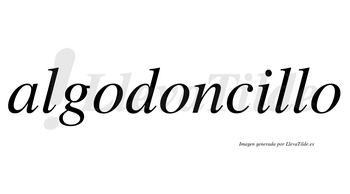 Algodoncillo no lleva tilde con vocal tónica en la «i»