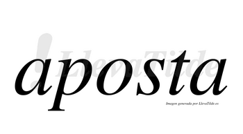 Aposta  no lleva tilde con vocal tónica en la «o»