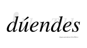 Dúendes  lleva tilde con vocal tónica en la «u»