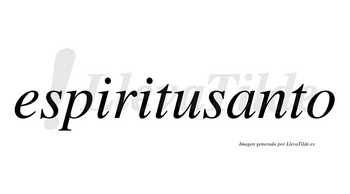 Espiritusanto no lleva tilde con vocal tónica en la «a»