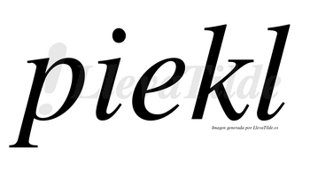 Piekl no lleva tilde con vocal tónica en la «e»