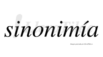 Sinonimía  lleva tilde con vocal tónica en la tercera «i»