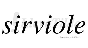 Sirviole  no lleva tilde con vocal tónica en la «o»