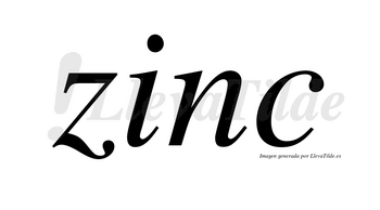 Zinc  no lleva tilde con vocal tónica en la «i»