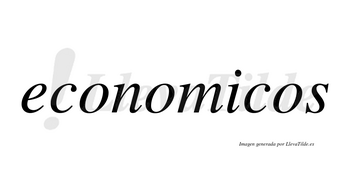 Economicos no lleva tilde con vocal tónica en la «i»