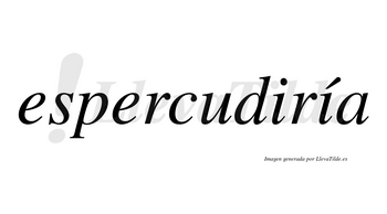 Espercudiría  lleva tilde con vocal tónica en la segunda «i»