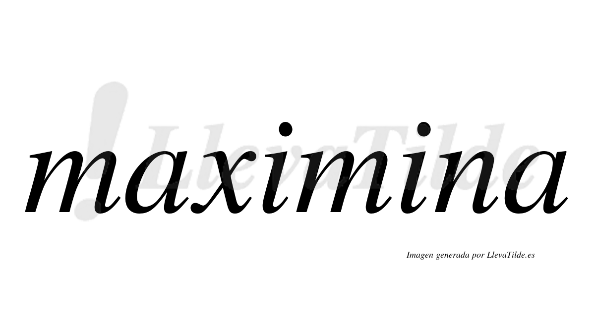 ¿Lleva tilde maximina? | LlevaTilde.es