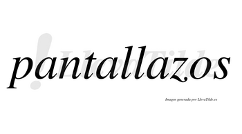 Pantallazos no lleva tilde con vocal tónica en la tercera «a»
