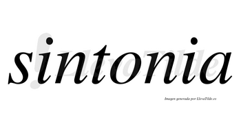 Sintonia no lleva tilde con vocal tónica en la «o»
