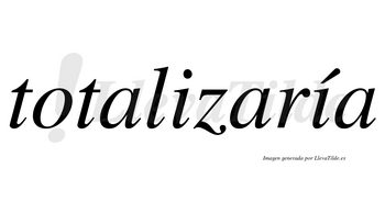 Totalizaría  lleva tilde con vocal tónica en la segunda «i»