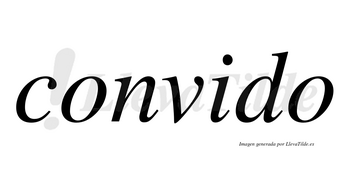 Convido no lleva tilde con vocal tónica en la «i»